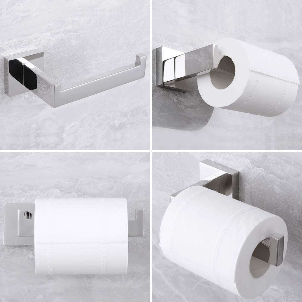 Bathroom 3-Pieces Accessories Kit Bathroom Hardware Set Brushed Stainless Steel Wall Mounted - Includes Hand Towel Ring, 2X Robe Towel Hooks