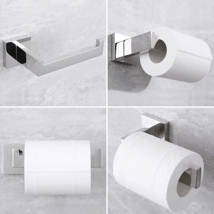 Bathroom 3-Pieces Accessories Kit Bathroom Hardware Set Brushed Stainless Steel Wall Mounted - Includes Hand Towel Ring, 2X Robe Towel Hooks